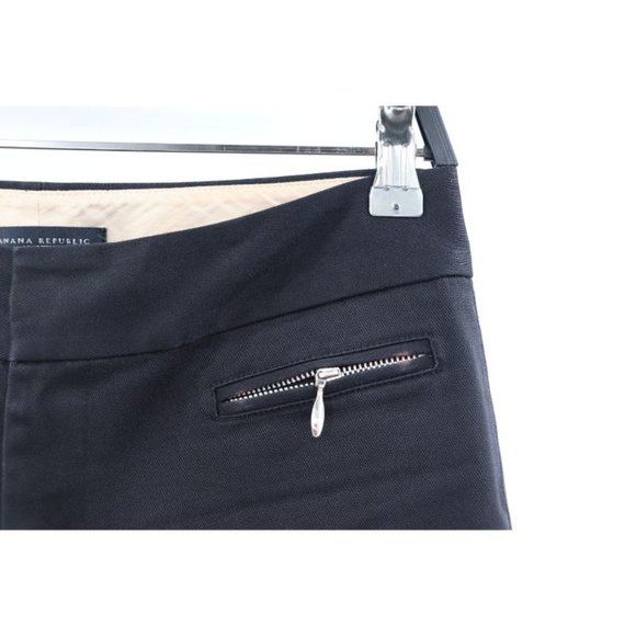 Vintage banana republic women's 2 martin stretch bootcut flat front pants black - Picture 2 of 10